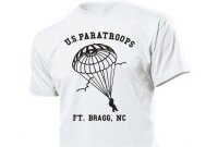 US Army T-Shirt Paratroops Ft. Bragg, NC FJ Gr S-3XL Blau...