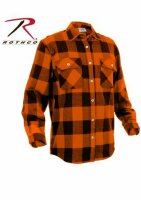 Flannelshirt ORANGE & BLACK PLAID FLANNEL SHIRTS