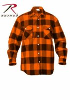 Flannelshirt ORANGE & BLACK PLAID FLANNEL SHIRTS