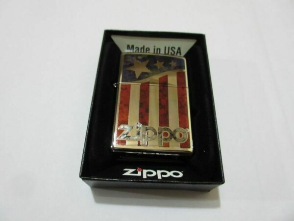 Zippo Stars &amp; Stripes USA Flagge V8 Big Block Rockabilly Nose Art US Car Army #1