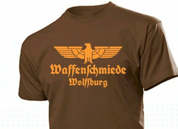 T-Shirt Waffenschmiede Wolfsburg mit Adler Gr S-5XL Eagle Weapon Blacksmith