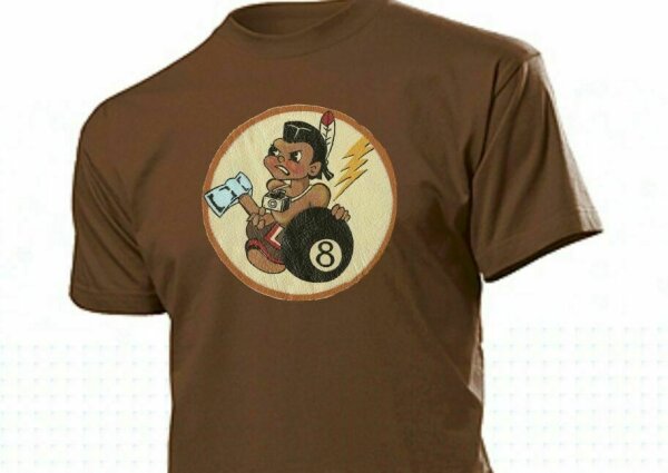 8th Reconnaissance Flying Squadron Nose Art T-Shirt Patch Marines US Army S-5XL