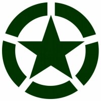 Allied Star Fahrzeug Aufkleber Grün US Army USMC US...