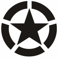 Allied Star Fahrzeug Aufkleber Weiß US Army USMC US...