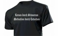 Lernen durch Schmerzen... T-Shirt Biker Gr 3-5XL WH...