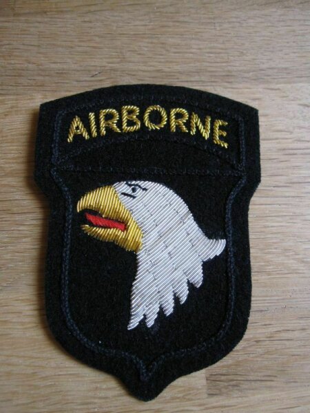 Original Airborne Patch 101st Paratrooper US Army D-Day Normandie NAM WK2 WWII