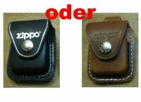 Original Zippo Echt Leder Tasche mit Clip oder Schlaufe Braun oder Schwarz OVP