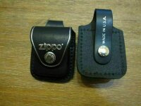 Original Zippo Echt Leder Tasche mit Clip oder Schlaufe Braun oder Schwarz OVP