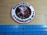 Patch Rockabilly Swinging Pig Charlotte Hot Rod Nose Art...