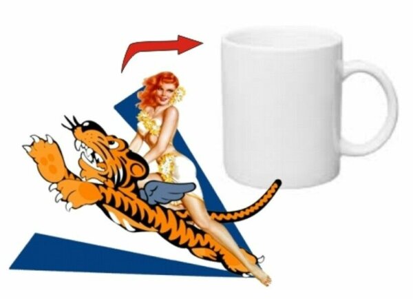 Pin-up Kaffee Tasse Flying Tigers USMC US Army Navy Seals Marines Rockabilly