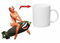 Pin-up Shark Bomb Kaffee Tasse USMC US Army Navy Seals...