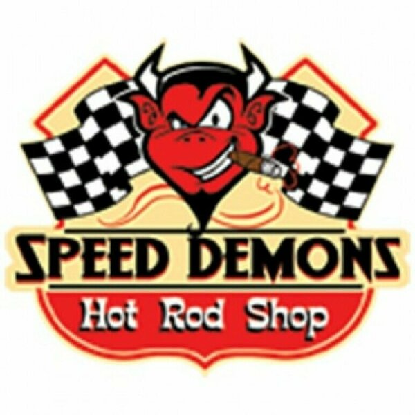 Shirt Speed Demons Hot Rod Shop Devil Face Retro Rockabilly US Car V8 Flathead