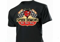 Shirt Speed Demons Hot Rod Shop Devil Face Retro...