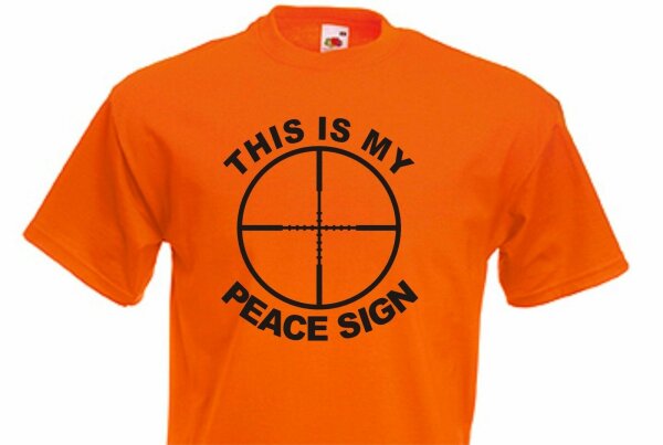Sniper Scharfschützen Gunner Visier Target T-Shirt "This is my Peace Sign" 2 -5X