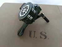 Handsirene Luftschutzsirene Hand Crank Sirene Aluminium Nato Army THW Feuerwehr