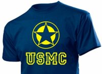 T-Shirt Allied Star &quot;USMC&quot; Airforce Marines...