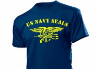 T-Shirt US Army Navy Seals with Anchor &amp; Eagle Gr S-5XL