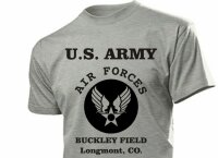 T-Shirt USAAF Air Forces Buckley Field Training Camp FJ...