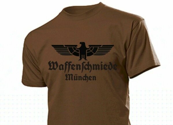 T-Shirt Waffenschmiede München mit Adler Gr S-5XL Eagle Weapon Blacksmith Munich