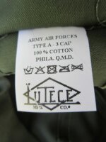 US Army Air Forces USAAF A3 Mechanics Cap Airforce HBT Vintage Baseball WWII WK2