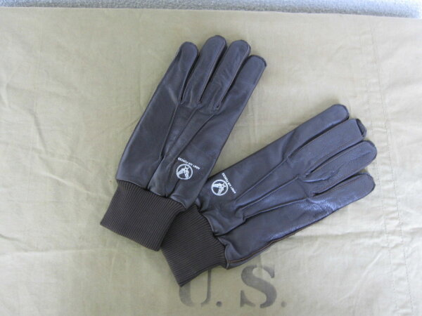 US Army Airforce Pilot Gloves A-10 USAAF Flight Gloves Leder Handschuhe GR L