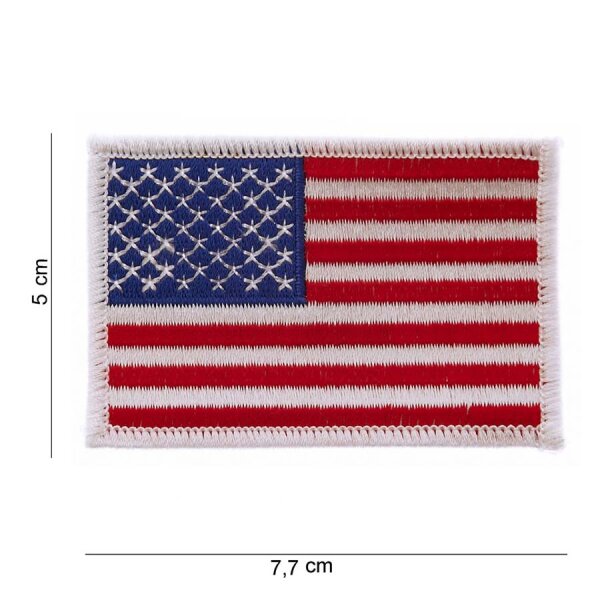 Patch / Aufnäher Flagge US Army white Border