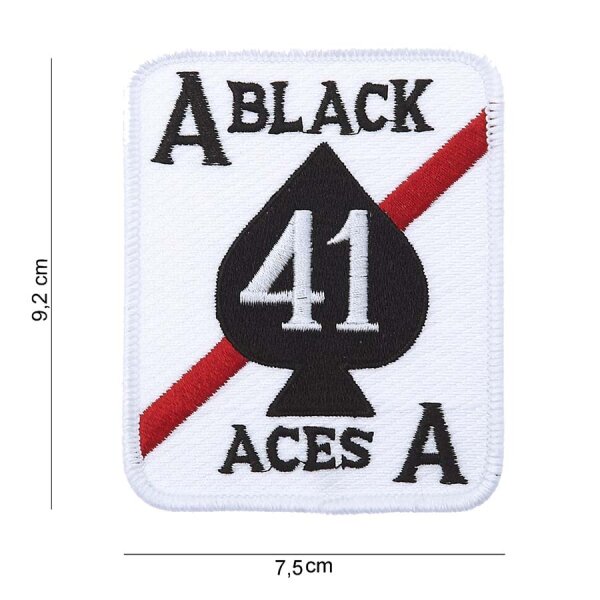 Patch / Aufn&auml;her Flagge US Army 41 Black Aces Deathcard