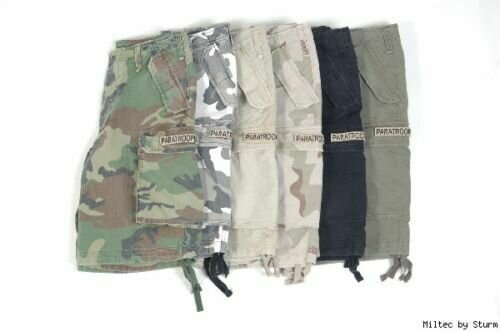 US Army M65 Shorts Khaki Prewashed Paratrooper Gr L Sommer Shorts Pants