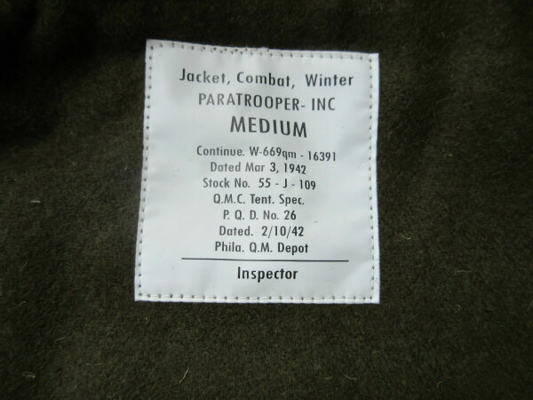 US Army Panzerjacke WK2 WWII Tanker Jacket Combat Winter Gr S QM Navy USMC