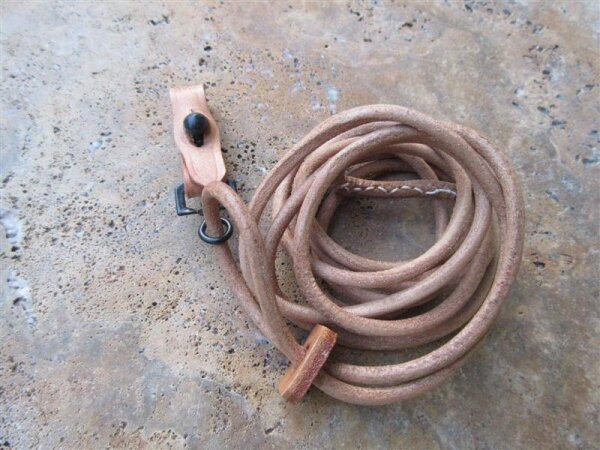 Wehrmacht P08 Luger Leather Lanyard Leder Fangband Pistol Colt FJ WH WK2 WWII
