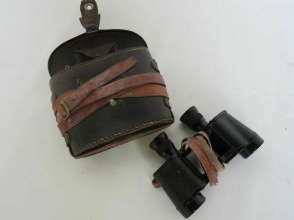 WW2 Fernglas 6x30 Strichplatte Ledertasche Army Sight Leathercase Binocular WK2
