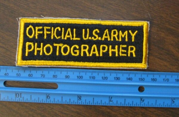 Official U.S. Army Photographer Patch Abzeichen US Navy Marines USMC WK2 WWII