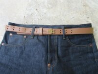 Lutece MFG Gun Hook Leather Belt Ledergürtel Vintage Style Rockabilly Nose Art
