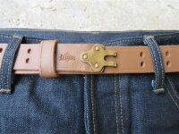 Lutece MFG Gun Hook Leather Belt Ledergürtel Vintage Style Rockabilly Nose Art