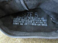 Original US Army Leder Handschuhe Gloves Glove Shell Leather M-1949 WWII D-Day