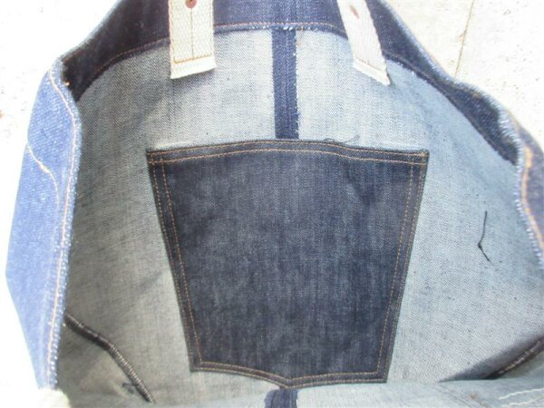 Raw Denim Bag Umhängetasche Weekender Schultertasche Jeanstasche Shopper Vintage