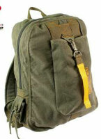 Vintage Canvas Flight Bag OD Rucksack Backpack Para...