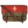 Vintage Tasche Swiss Army Blanket Medical Bag Umh&auml;ngetasche Red Cross Wolldecke