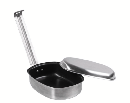 French Army Messkit Essgeschirr 2-teilig WK2 WWII Wehrmacht Teller Topf S/Steel