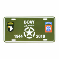 License Plate WK2 US Army D-Day Nations Normandy 75th...