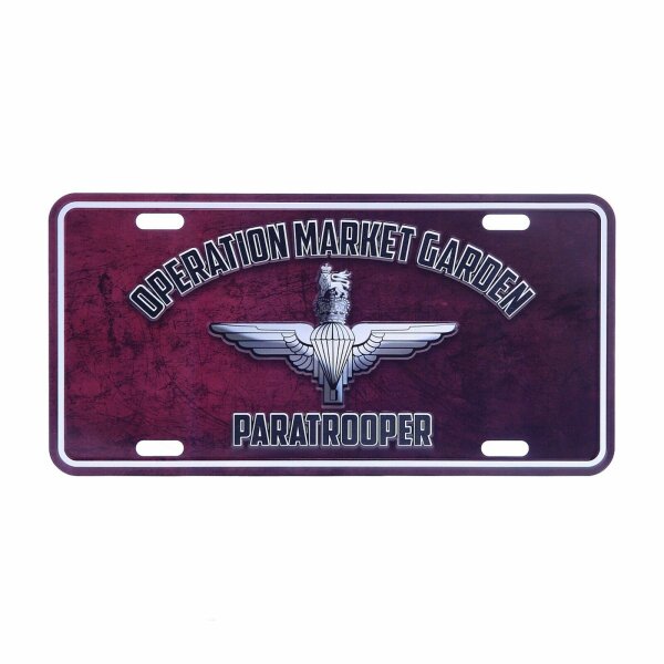 License Plate WK2 US Army Operation Market Garden Paratrooper Wings Airforce WW2