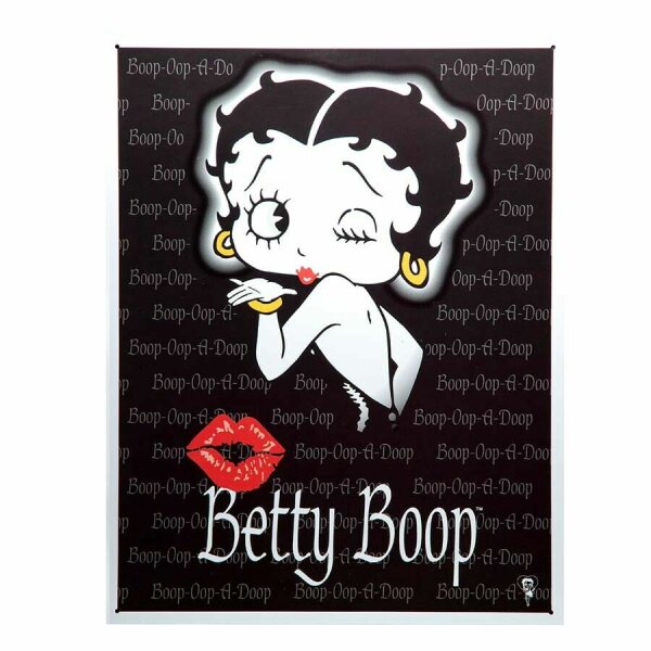 Metall Schild Vintage Sign Betty Boop Rockabilly Nose Art Hot Rod V8 Rockn Roll