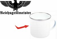 Reichsadler Reichsgrillmeister Wehrmacht Emaille Tasse...