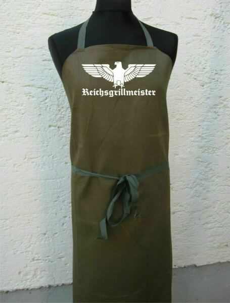 Reichsgrillmeister Wehrmacht HBT Schürze Grillen Koch Grillschürze BBQ WK2 Apron