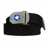 US Army Gürtel USAF Kokarde Air Force Buckle Belt -130cm Paratrooper WWII 35mm