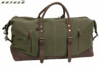 Vintage Tasche Reisetasche &Uuml;bergro&szlig; Weekender Bag  Oliv Drab