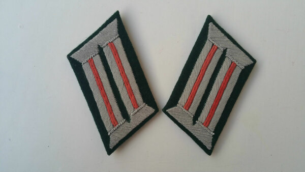 Kragenspiegel Offizier Rot Artillerie Wehrmacht WK2 WWII WH Repro Tank Batallion