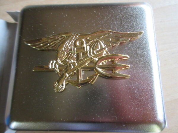Navy Seals Badge Zigaretten Etui US Army WKII Cigarette Case WW2 Seals Nam USMC