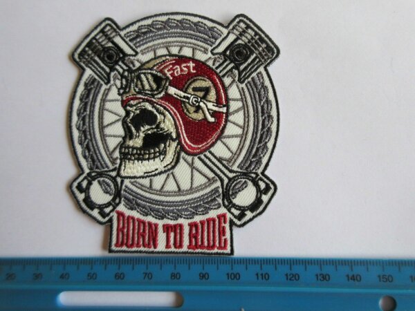 Patch Born to Ride Fast Biker Hot Rod Nose Art Rockabilly US Car Ratty Oldtimer