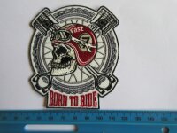 Patch Born to Ride Fast Biker Hot Rod Nose Art Rockabilly...